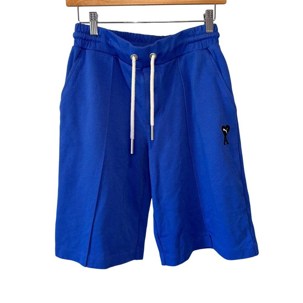 Puma X Ami Alexandre Mattiussi Blue Long Shorts Mens Size Small $110 Cotton